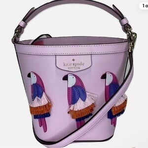 Kate Spade Pink Parrot Bucket Bag